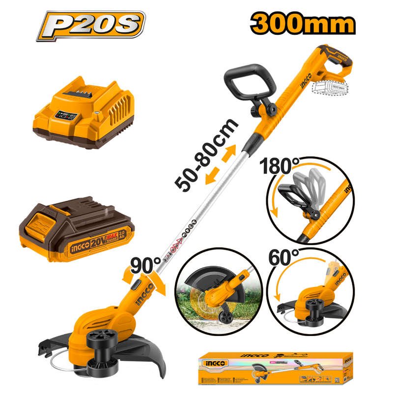 Ingco Cordless Grass Trimmer 20V Kit