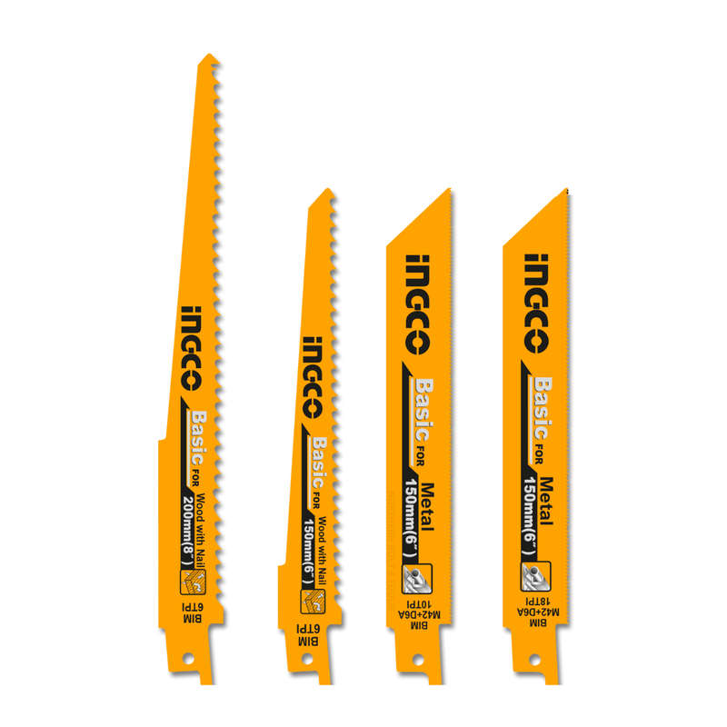 Ingco Reciprocating Saw Blade Set for Wood & Metal 10Pcs