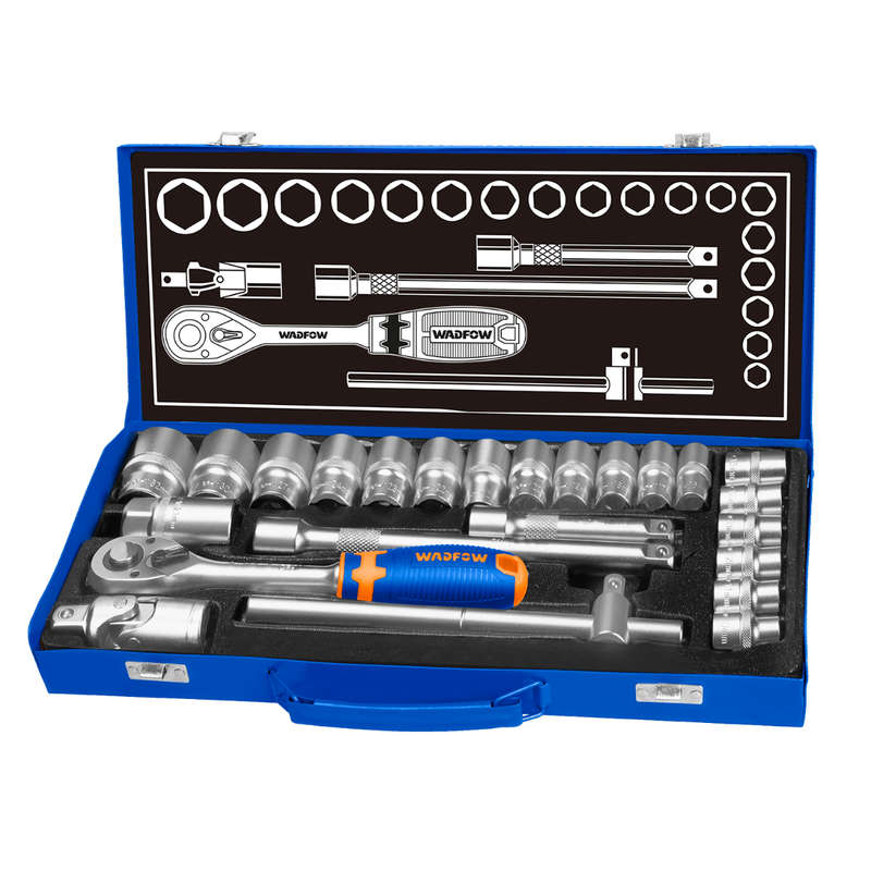 Wadfow 1/2" Drive socket set 24 Piece