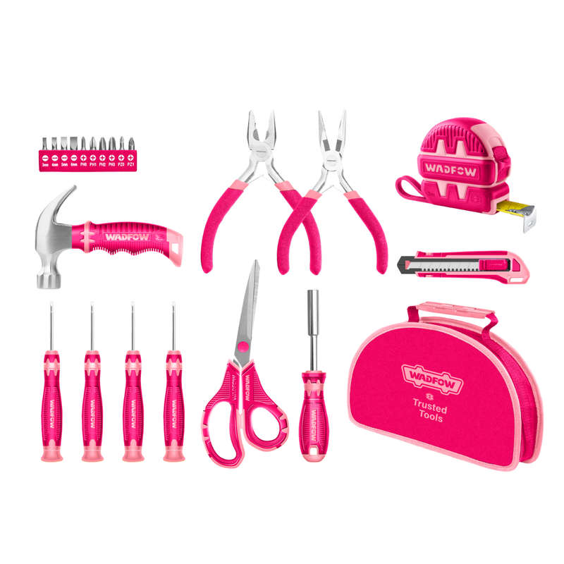 Wadfow 22 Piece Pink hand tools set
