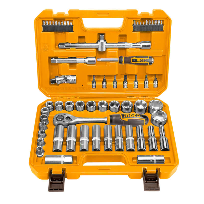 Ingco 62 Piece 1/2" socket set