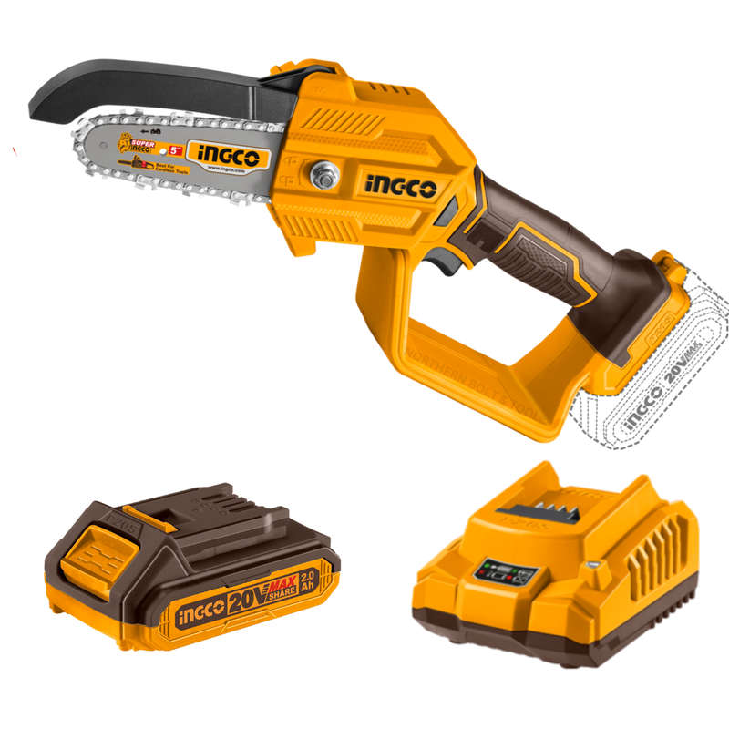 Ingco Cordless Pruner Saw 5" 20V Kit