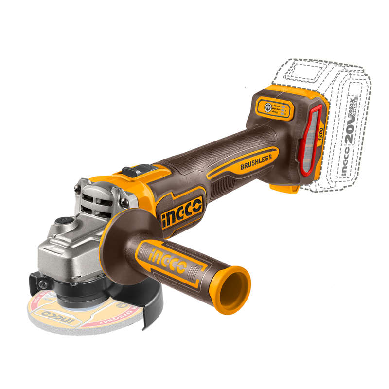 Ingco Cordless Angle Grinder 1200W 20V (Tool Only)