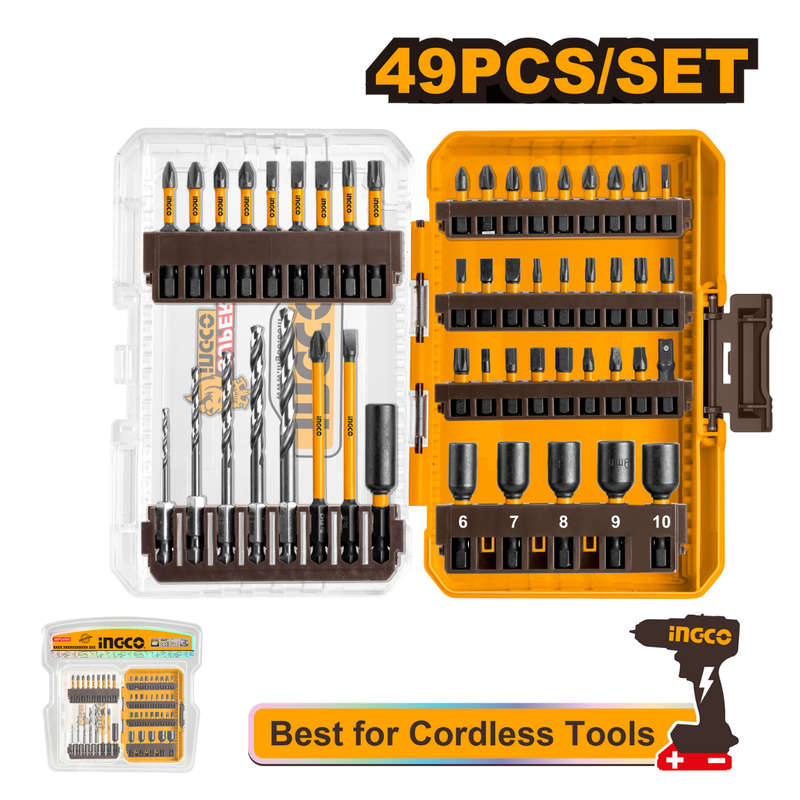 Ingco Screwdriver Impact Bit Set 49Pc
