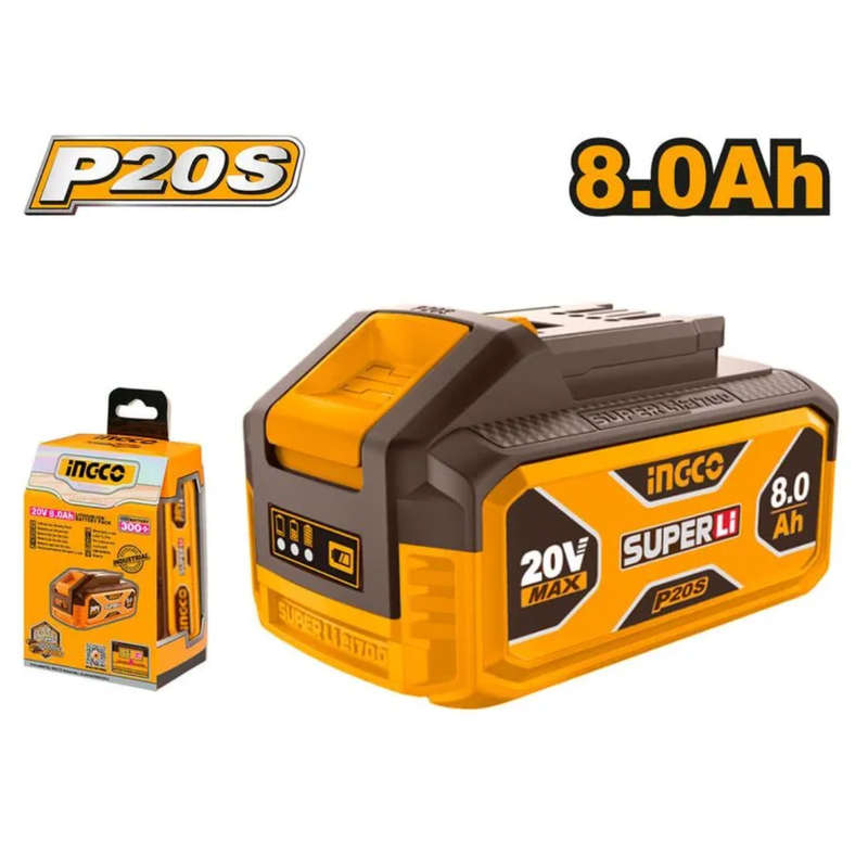 Ingco 8Ah Battery 20V P20S For All Ingco Cordless Tools