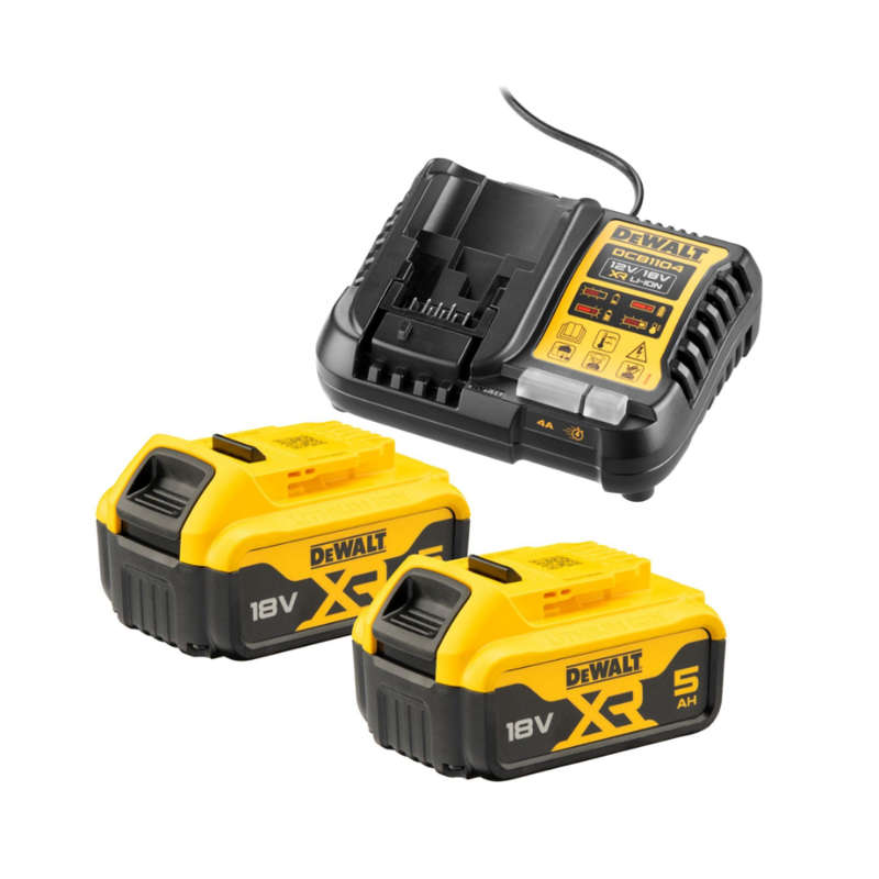 DeWalt 5Ah 18V XR Lithium-Ion Battery Kit with Charger