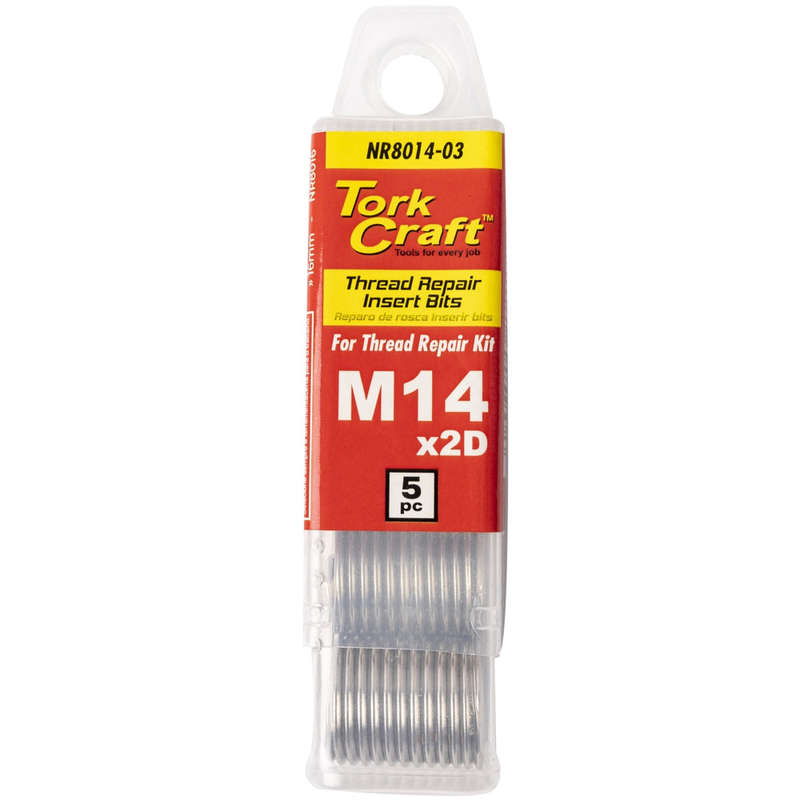 Tork Craft Thread Repair Kit M14 X 2D Replacement Inserts 5Pce - DEFAULT TITLE