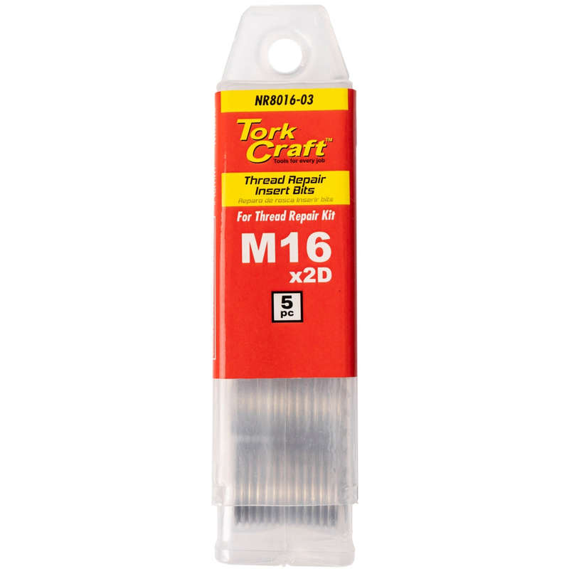 Tork Craft Thread Repair Kit M16 X 2D Replacement Inserts 5Pce - DEFAULT TITLE