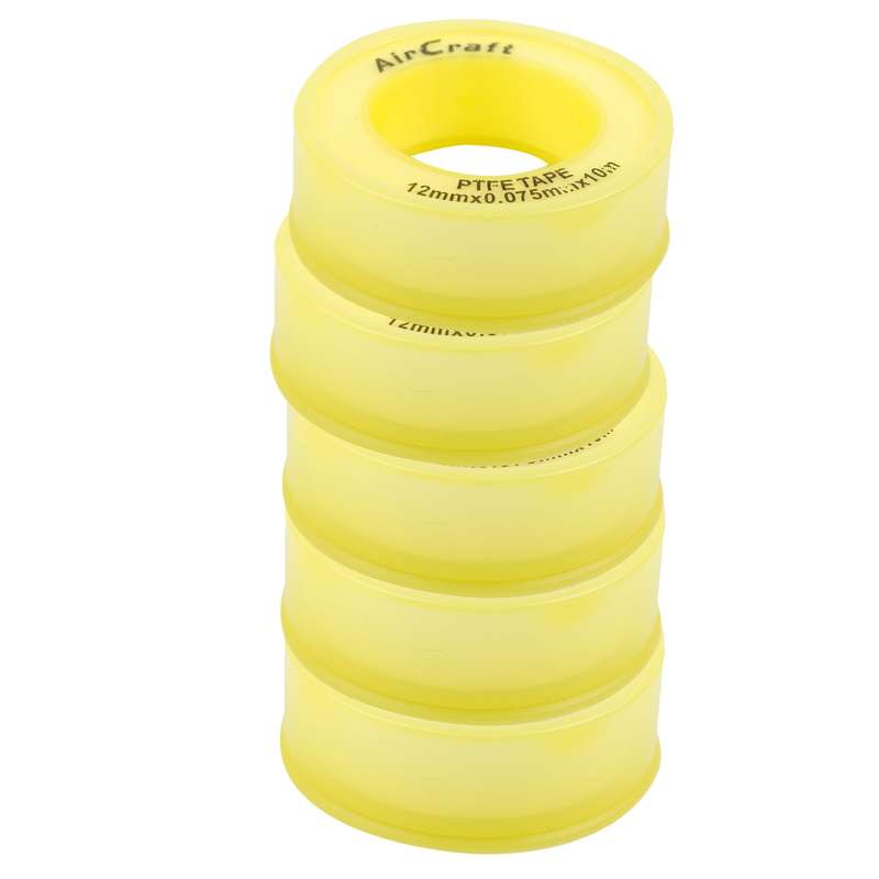 Aircraft Ptfe Tape 12Mmx0.075Mmx10M X 5 Rolls Pack - DEFAULT TITLE