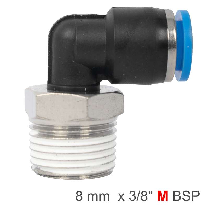 Aircraft Elbow 8Mm-3/8 M Pu Hose Fitting - DEFAULT TITLE