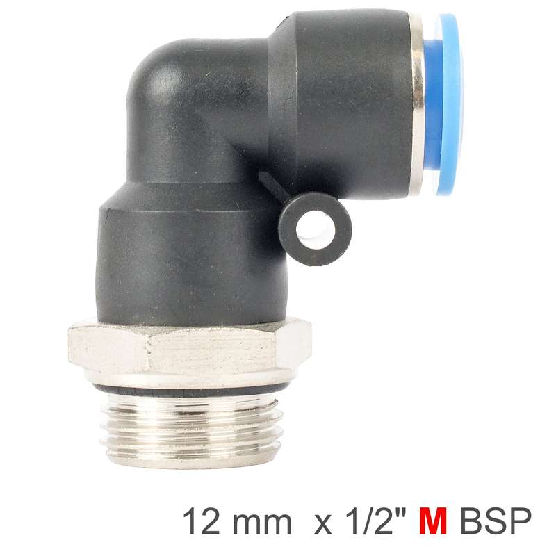 Aircraft Elbow W/O-Ring 12Mm-1/2 M Pu Hose Fitting - DEFAULT TITLE