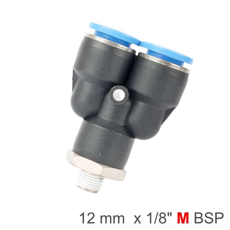 Aircraft Pu Hose Fitting Y Joint 12Mm-1/8 M - DEFAULT TITLE