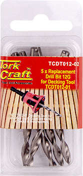 Tork Craft Replacement Drill Bits 12G X 5Pc For Decking Tool Tcdt012-01 - DEFAULT TITLE