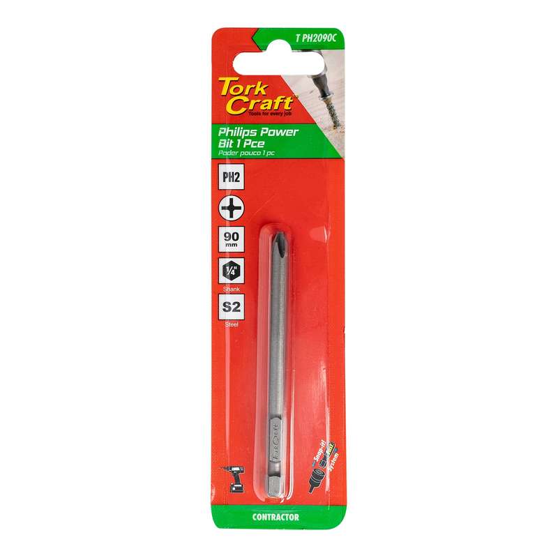 Tork Craft Phil. Ph2 X 90Mm Power Bit 1Pc Carded -