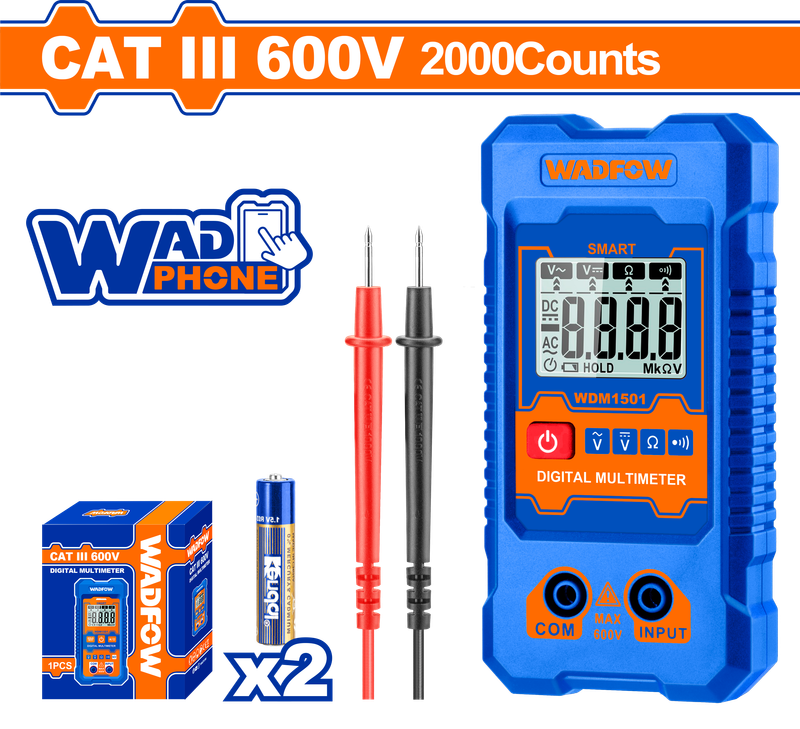 Wadfow Digital multimeter CAT III 600V