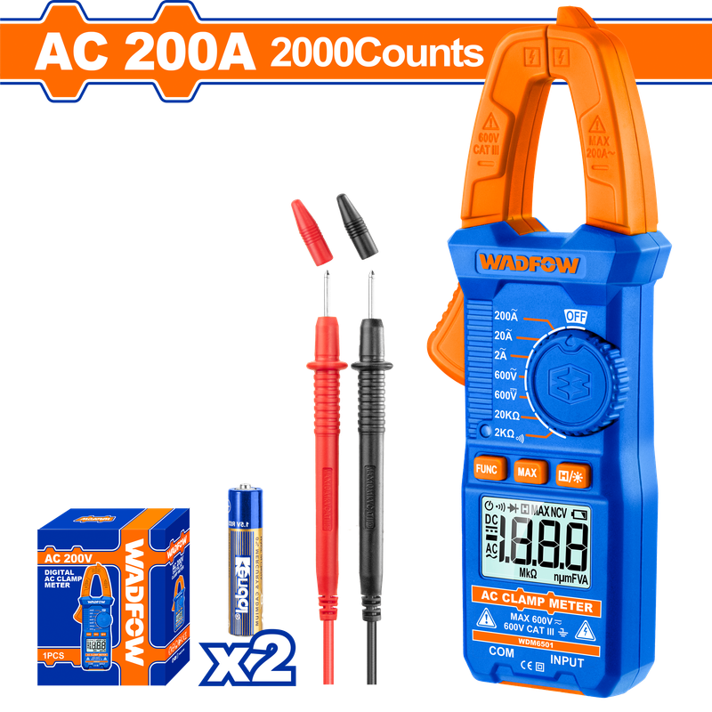 Wadfow Digital AC clamp meter AC 200A