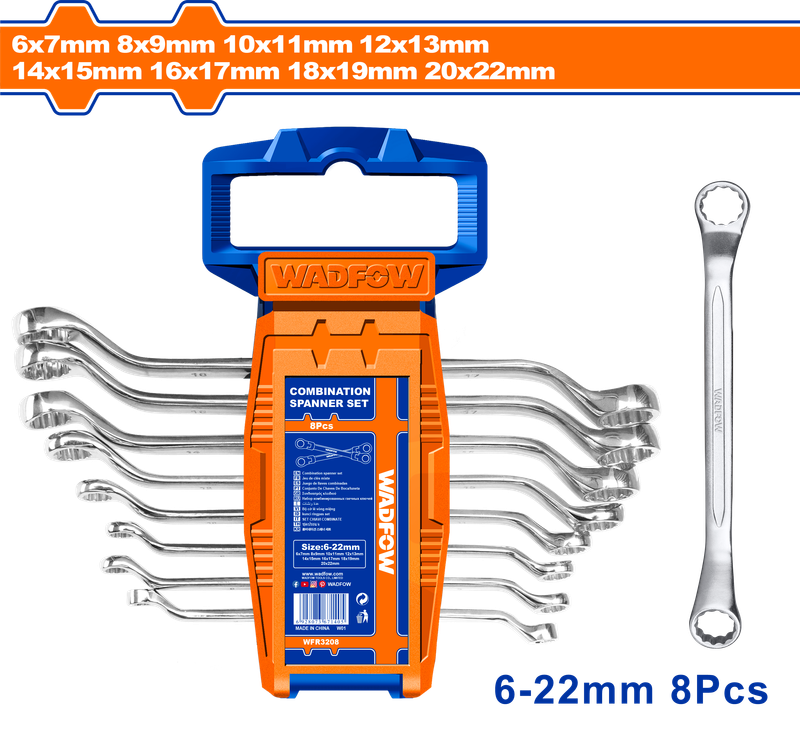 Wadfow Offset ring spanner set 8 Piece