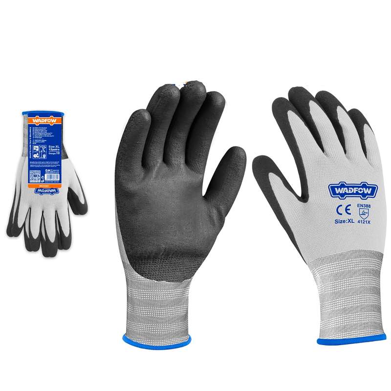 Wadfow Nitrile frosted coated gloves