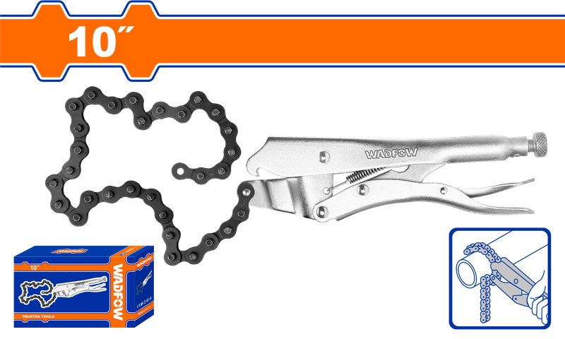 Wadfow Chain clamp locking plier 10"
