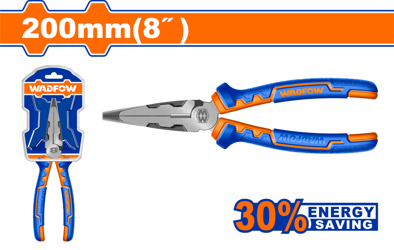Wadfow High leverage long nose pliers 8"