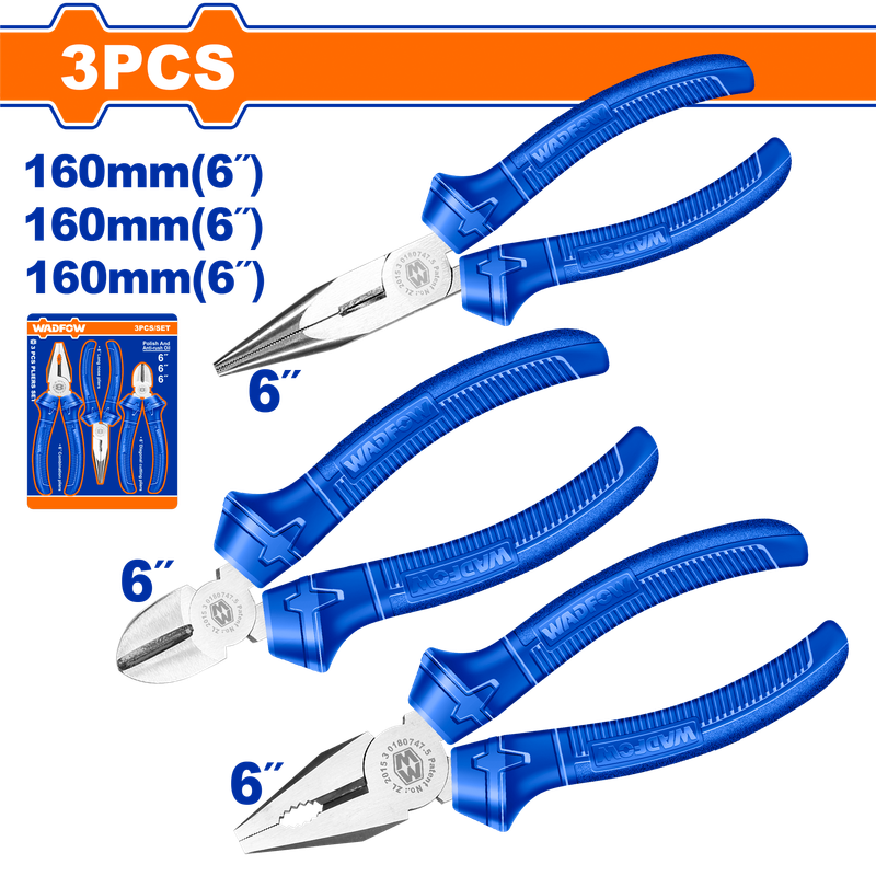Wadfow 3 Piece pliers set