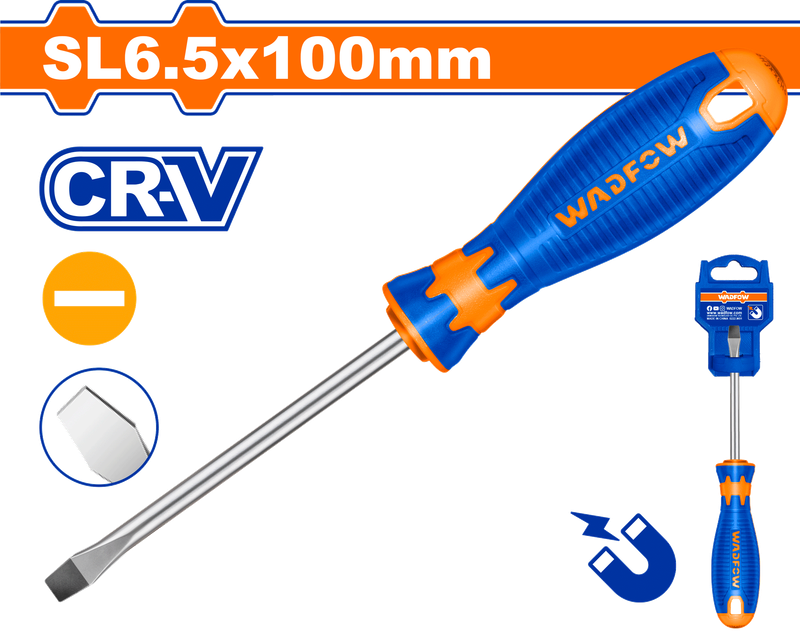 Wadfow Slotted screwdriver SL6.5x100mm