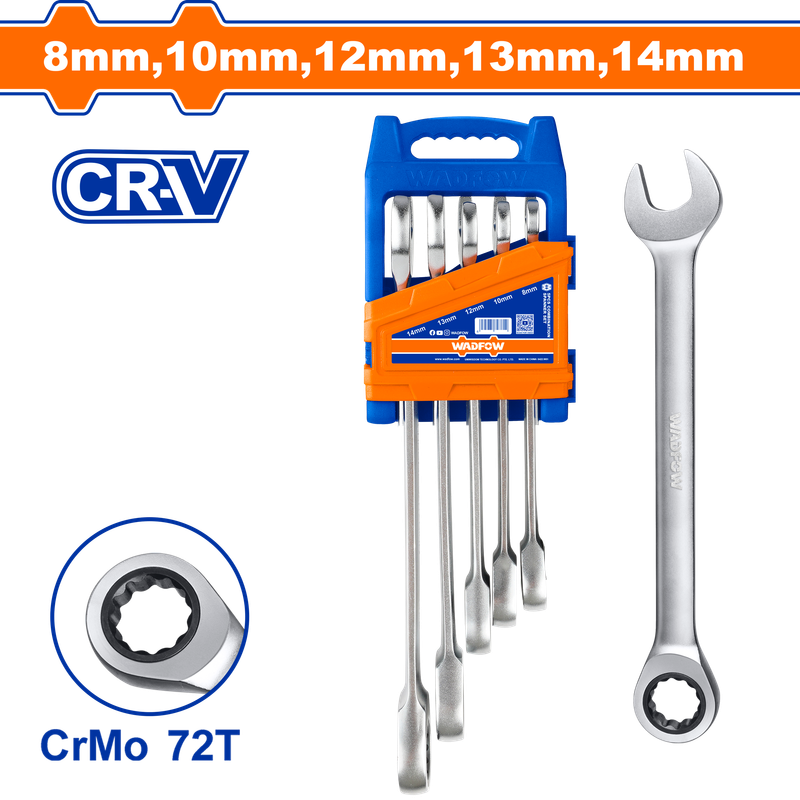 Wadfow Ratchet spanner set 5 Piece