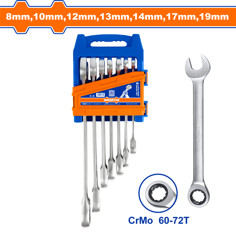 Wadfow Ratchet spanner set 7 Piece