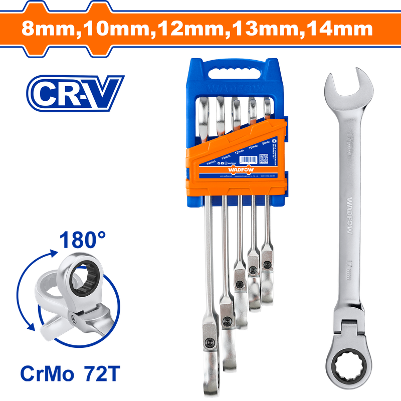 Wadfow Flexible ratchet spanner set 5 Piece