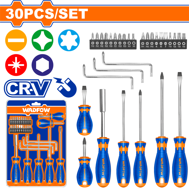 Wadfow Screwdriver set 30 Piece