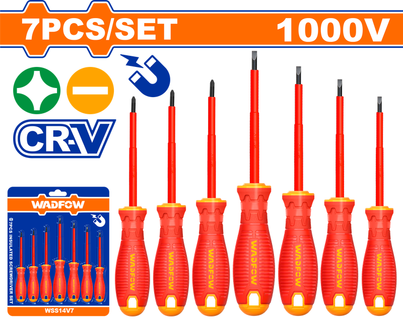 Wadfow Insulated screwdriver set 7 Piece