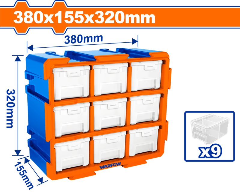 Wadfow Modular storage tower 380x155x320 mm