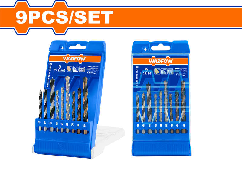 Wadfow Drill bits set 9 Piece