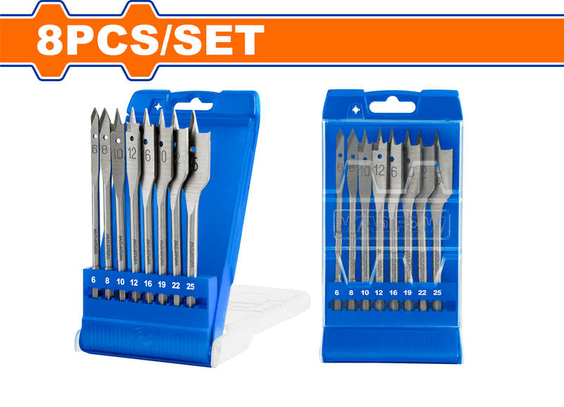 Wadfow Flat wood drill bits set 8 Piece