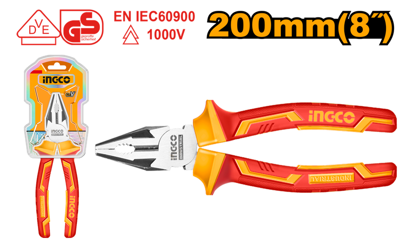 Ingco Combination Pliers Insulated 200mm - DEFAULT TITLE