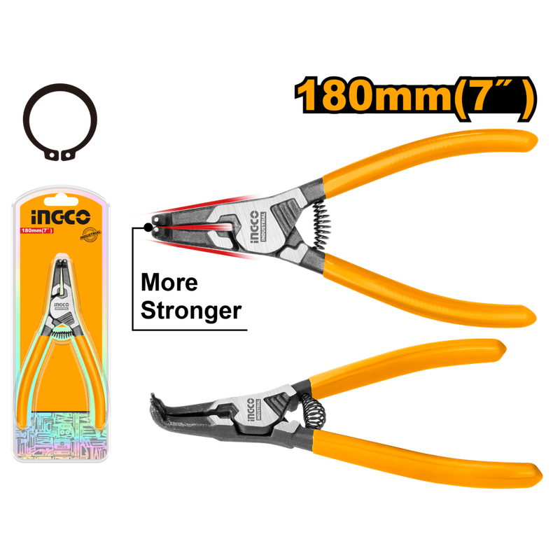 Ingco Bent Head And External Circlip Plier 180mm - DEFAULT TITLE