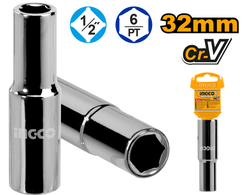 Ingco Deep Hex Socket 32mm - DEFAULT TITLE