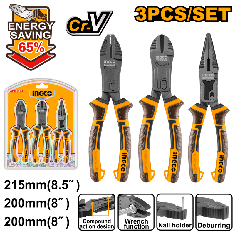Ingco Compound action pliers set