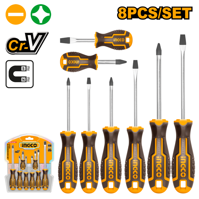 Ingco Screwdriver Set 8Pcs - DEFAULT TITLE