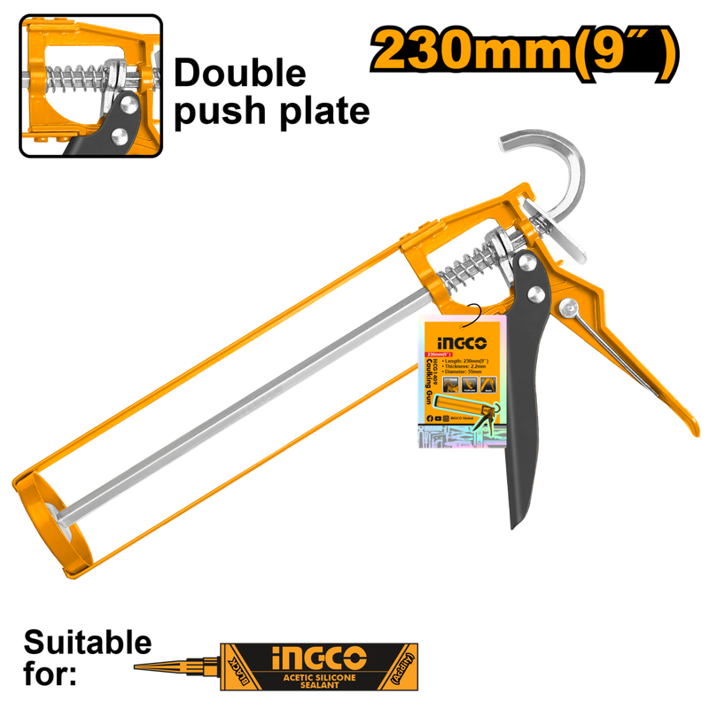 Ingco Skeleton Caulking Gun 230mm - DEFAULT TITLE