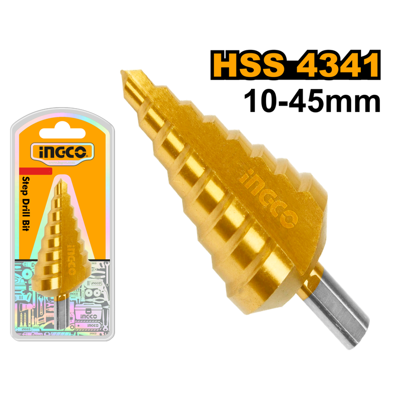 Ingco Step drill bit 10mm - 45mm - DEFAULT TITLE
