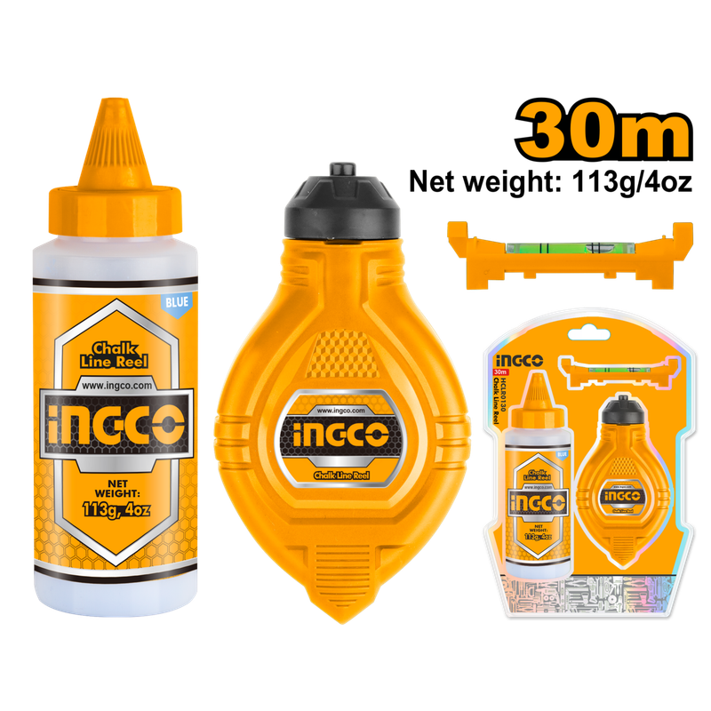Ingco Chalk Line Reel Set - DEFAULT TITLE