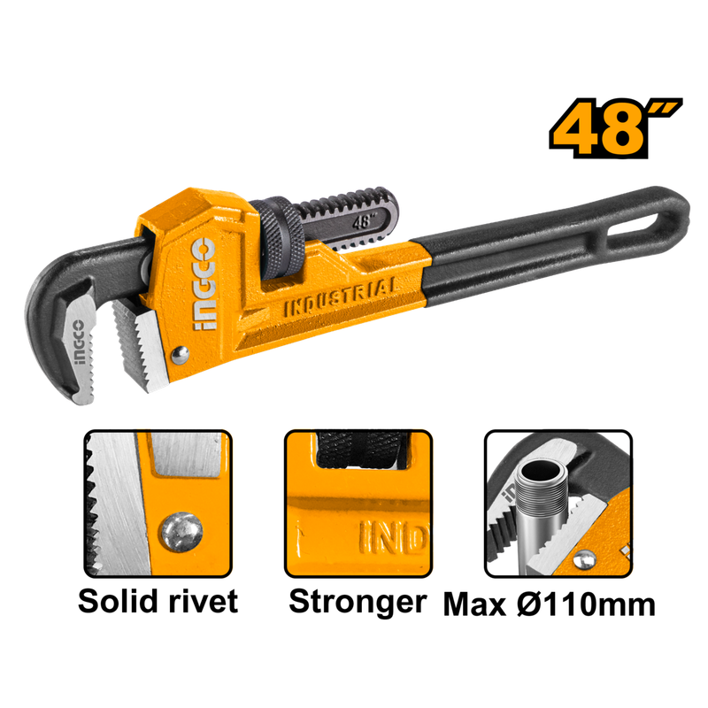 Ingco Pipe Wrench 1200mm - DEFAULT TITLE
