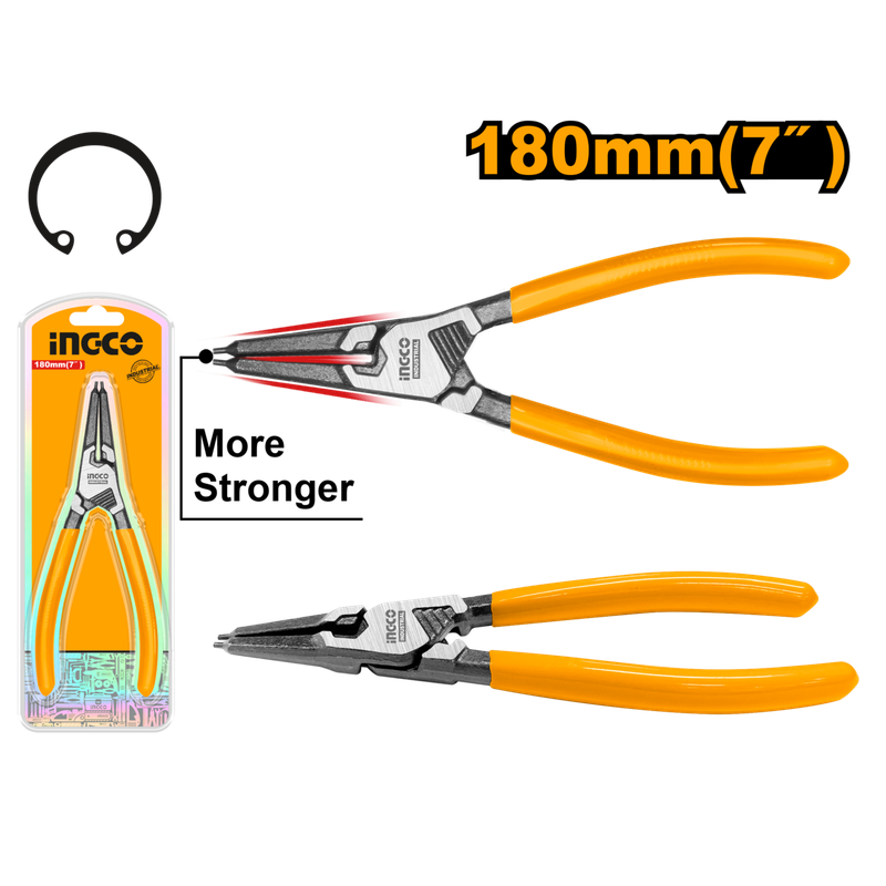Ingco Straight Head And Internal Circlip Plier 180mm - DEFAULT TITLE
