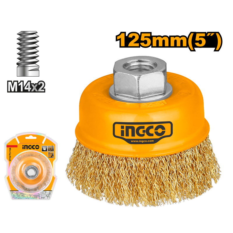 Ingco Wire Brush 125mm - DEFAULT TITLE