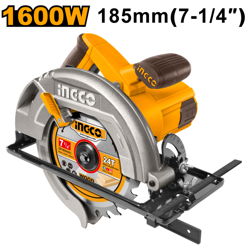 Ingco Circular Saw 1600w 185mm Blade