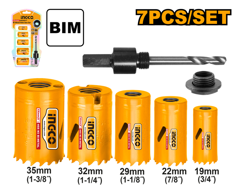 Ingco Bi-metal hole saw set