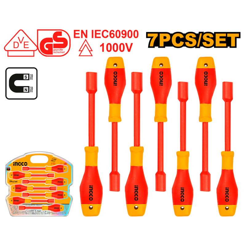 Ingco Insulated nut screwdriver set - DEFAULT TITLE