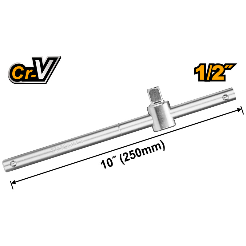 Ingco Sliding T-Bar 1/2"Dr 250mm - DEFAULT TITLE