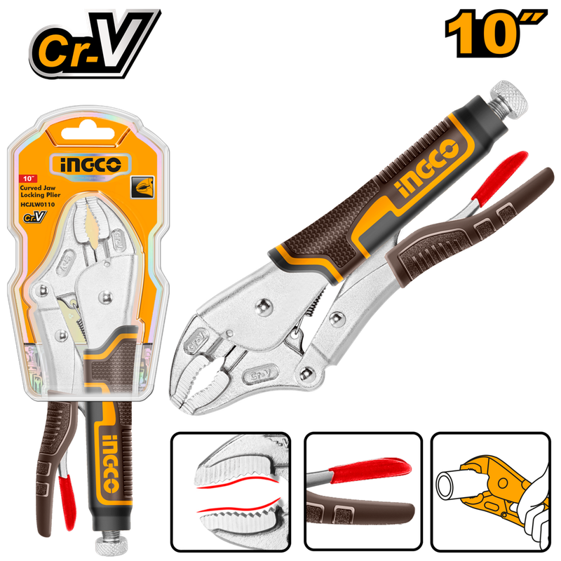 Ingco Curve Jaw Locking Plier 250mm - DEFAULT TITLE